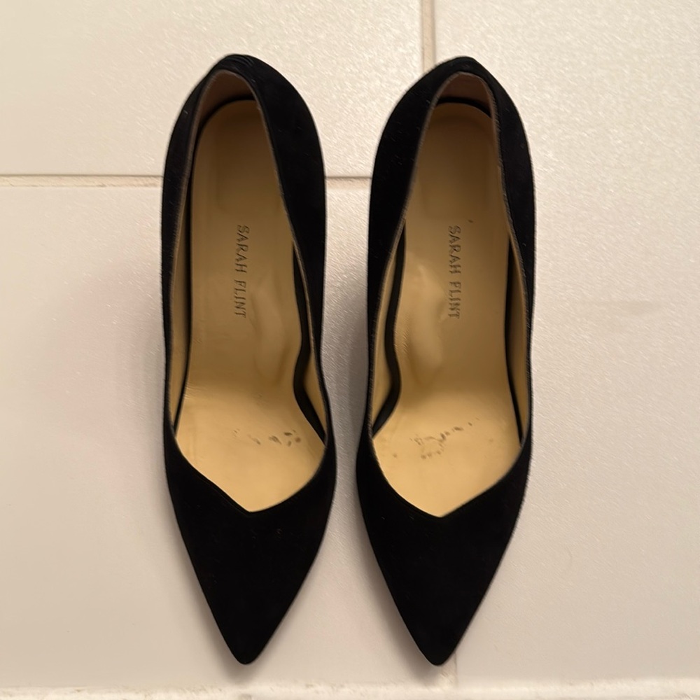 Sarah Flint black suede heels size 42